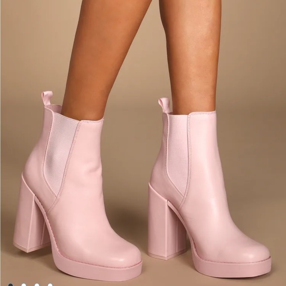 Steve Madden Shoes - Steve Madden Triple Pink Leather Platform Chelsea Boots 8.5